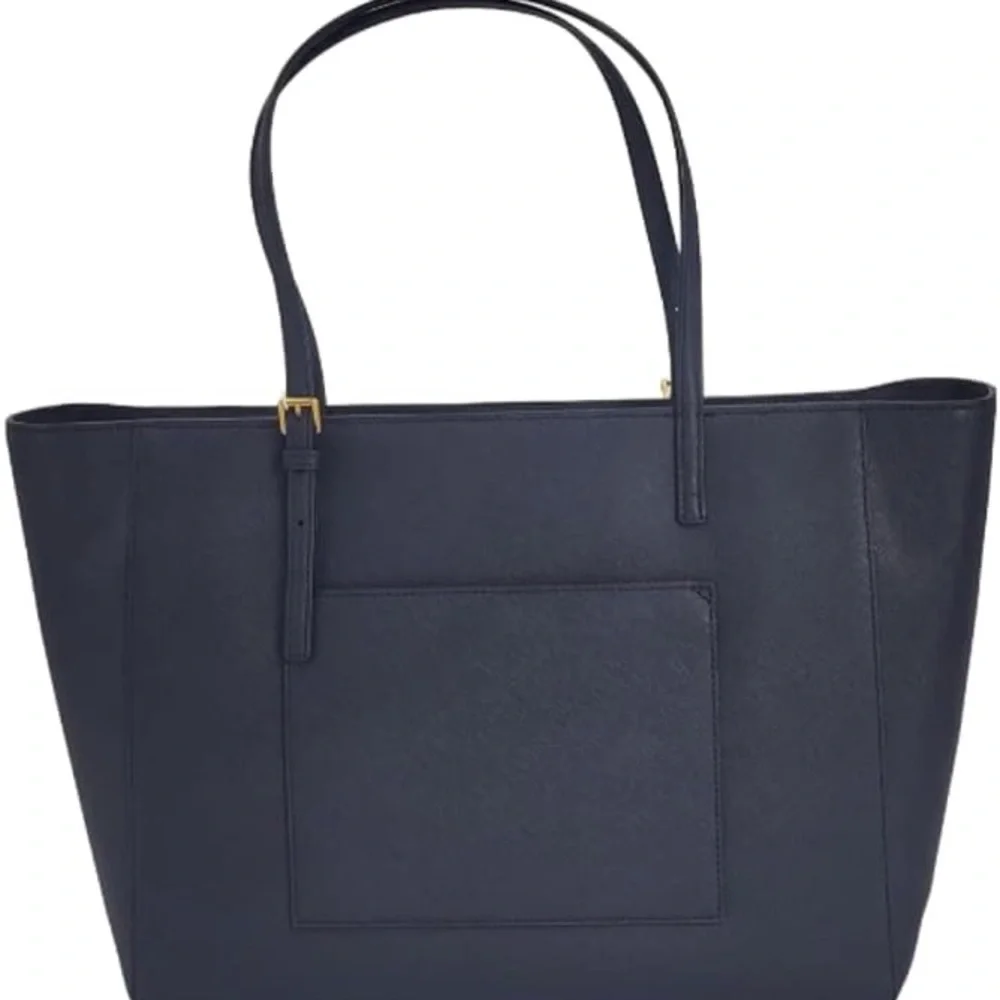 Tory Burch Blue Tote Bag with Gold Hardware
